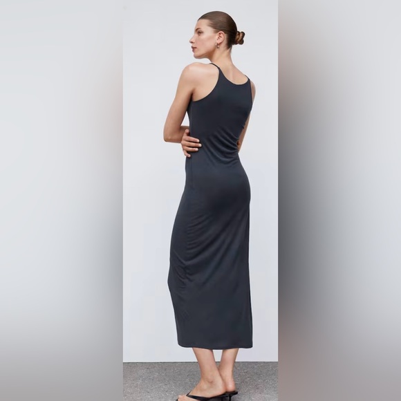 MANGO NWT unopened Modal midi blue dress size 8 - Picture 2 of 8